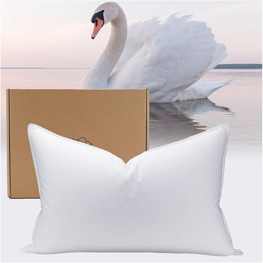 White Goose Down Pillow Luxury Hotel Bed Pillow with 100% Natural 900+ Fill Power, Natural Goose Feather Pillow for Sleeping,700 Thread Count Cotton Shell, King Size- Firm, 1 Pack