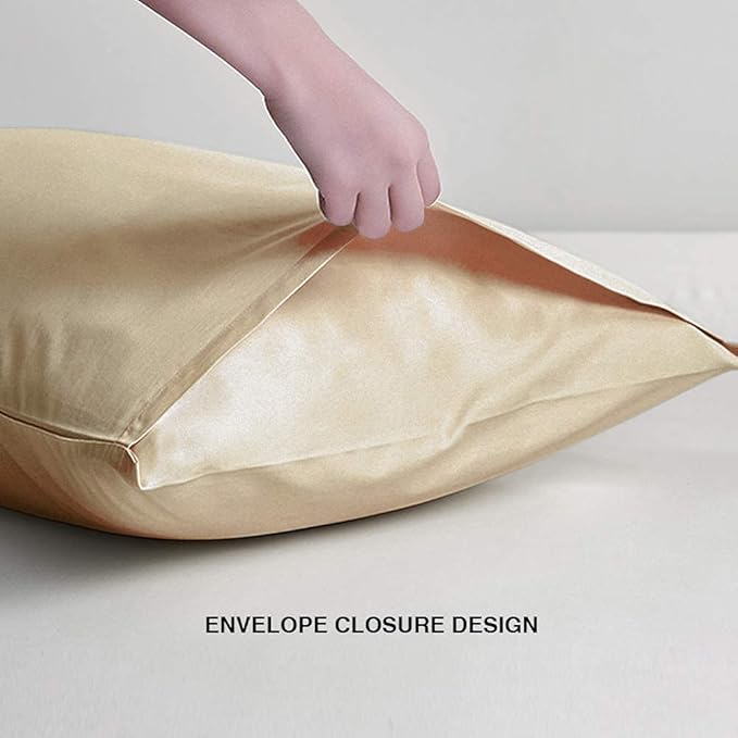 FLXXIE King Pillow Cases Set of 2, Soft Microfiber Pillow Covers with Envelope Closure, Wrinkle, Fade and Stain Resistant Pillowcases, 20x36, Light Taupe