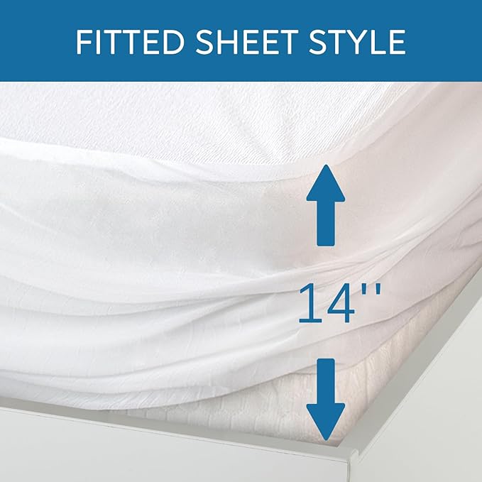 4 Pack Full Mattress Protector Waterproof Premium Terry Full Bed Sheets Fitted up to 14'' Ultra Soft and Breathable Mattress Topper Pad Cover Machine Washbale