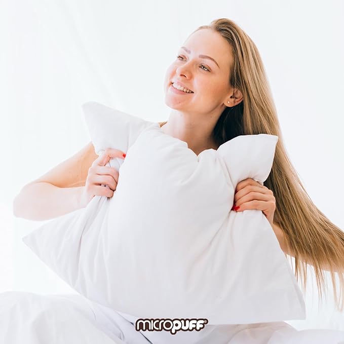 Micropuff Navy Standard Size Pillow Protectors with Zipper - 4 Pack - Soft and Breathable Hypoallergenic Pillow Cover. Pillowcase Protects Against Stains, Spills, and Perspiration. (20 x 26)