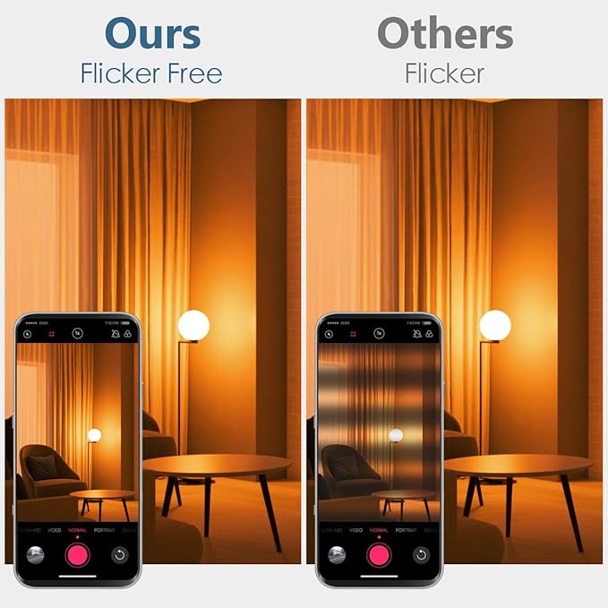 Maelsrlg Sleep Light Bulb, 1600K Amber LED Bulb Blue Light Free - 60W Equivalent, 8W A19 E26 Base, Dimmable Warm Light Bulbs for Bedroom, 4-Pack