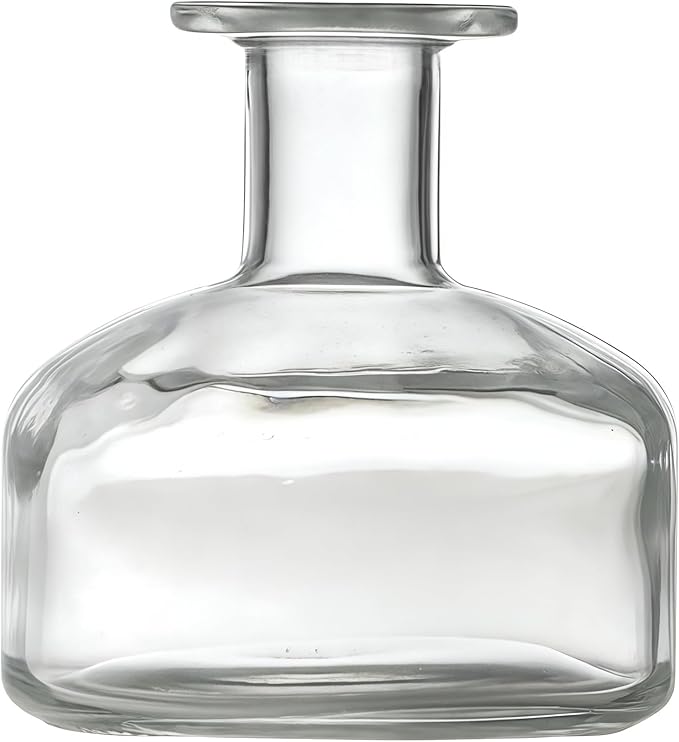 Clear Empty Glass Reed Diffuser Bottles,300ml Refillable Diffuser Bottle for Essential Oils,Aromatherapy Container for DIY Replacement Diffuser,Fragrance Decoration,Crafts Decor,Small Flower Vase
