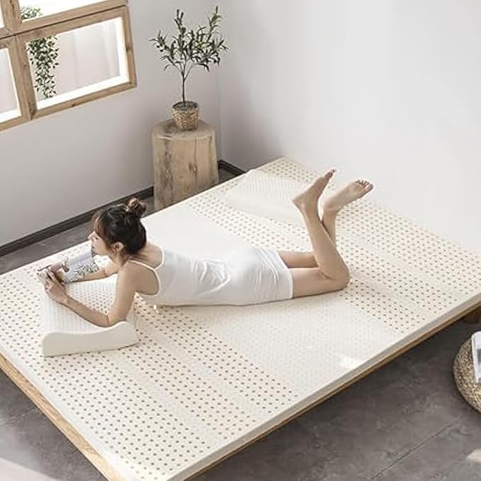 Latex Mattress,Thailand Natural Latex Mattress Home Single Double Mats with Cover Twin Full Size,7.5cm,130×220cm(51x87in)