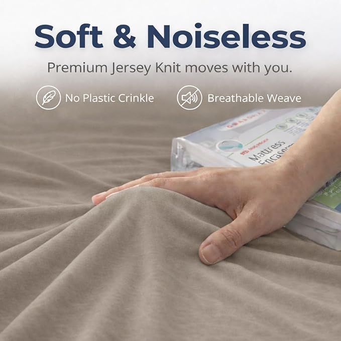 Guardmax Portacrib Mattress Encasement with Zipper, Waterproof, Bed Bug Proof, Dust Mite Proof Mattress Protector for Portacrib Size Bed to 3" Deep, Zippered All Around Jersey Knitted Mattress Cover