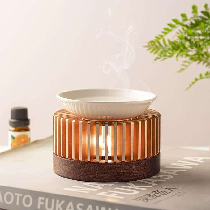 Aromatherapy Aroma Burner Oil Diffuser,Tea Light Candle Holder,Essential Oil Burner,Tealight Wax Warmer Decoration for Bedroom, Living Room, Balcony,Patio