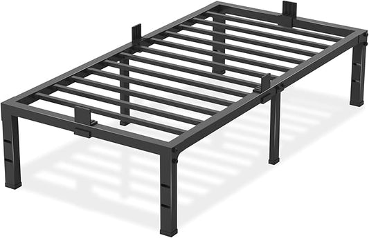Yitong Angel Twin XL Size Bed Frames 14 inch High 3500 lbs Heavy Duty Metal Platform Mattress Foundation with Steel Slat Support/No Box Spring Needed/Noise Free/Non-Slip/Easy Assembly
