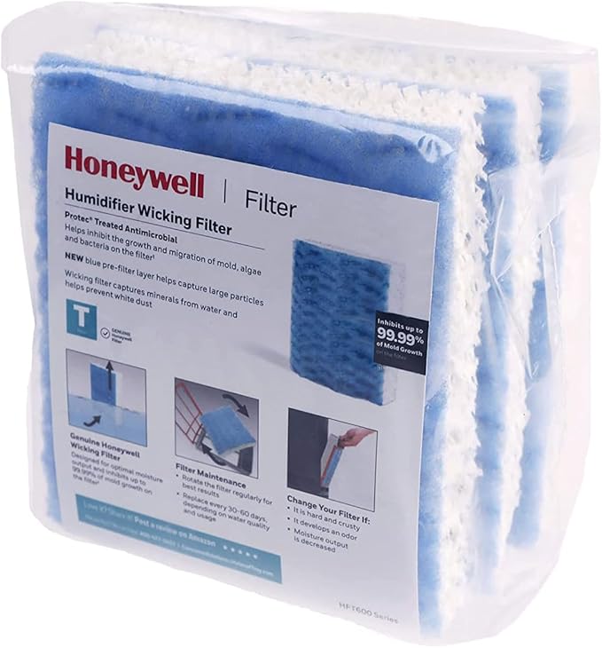 Honeywell HFT600 Replacement Wicking Filter T, Humidifier Filters Replacement, 3 Count (Pack of 12)