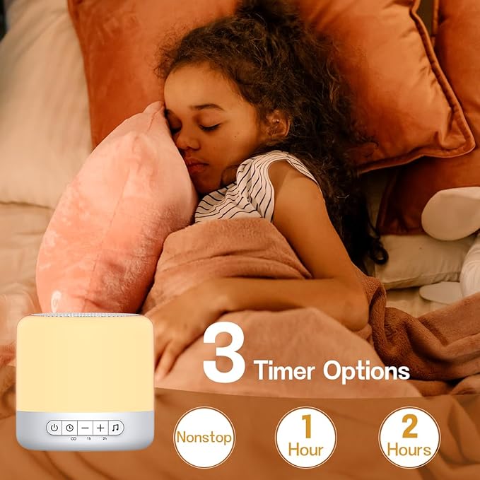 Easysleep Soundbar Speakers White Noise Sound Machine with 30 Sounds 12 Night Light 32 Volume 3 Timers Portable Sleep Machine for Office Travel Noise Canceling Lullaby & Rain Sound for Baby, Adults