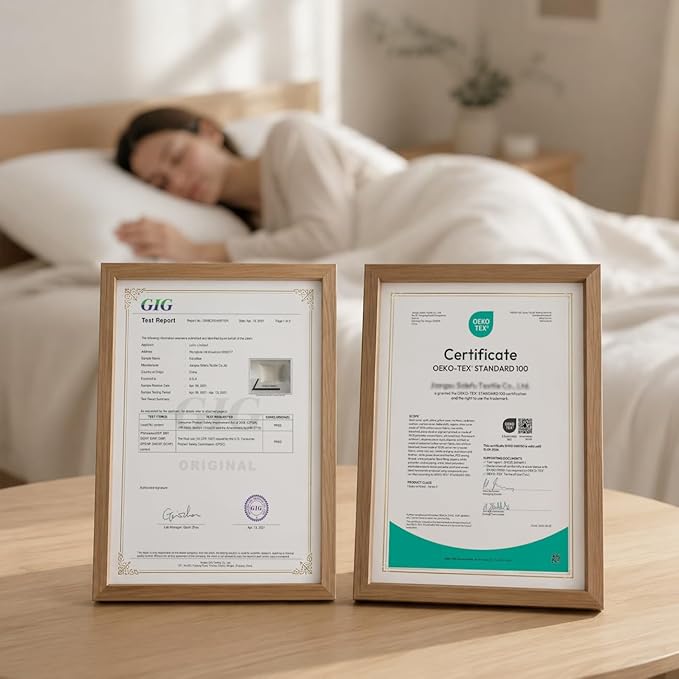 20x26 Organic Pillow with 100% Organic Cotton Pillowcase and Shell - Soft Non Toxic and Breathable Pearl Filling, CPSC Certified and Oeko-TEX, Adjustable Loft Organic Pillow, Machine Washable
