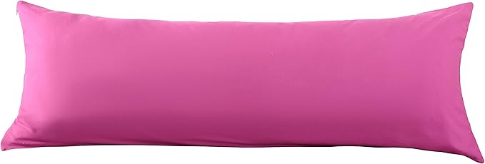 Evolive Ultra Soft Microfiber Body Pillow Cover/Pillowcases 21"x54" with Hidden Zipper Closure (21"x54" Body Pillow Cover, Fuchisa Red)