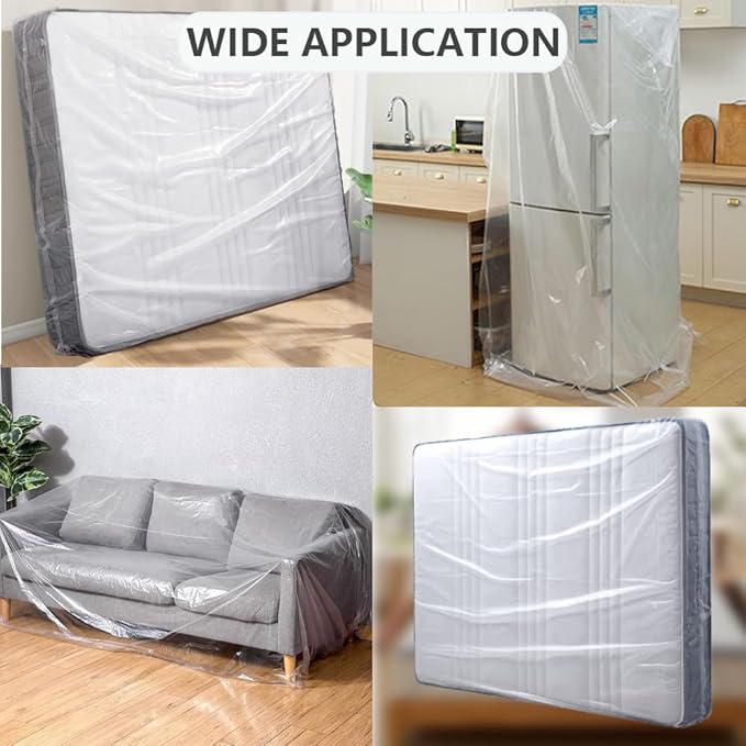 Plastic Mattress Bag for Moving Storage, Mattress Protector Cover ,Mattress Bag for Disposal (Twin)