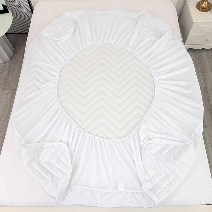 Quilted Waterproof Sleeper Sofa Mattress Protector Pad for 54x72 Full Size Pull Out Sofa Bed Fitted Matress Cover