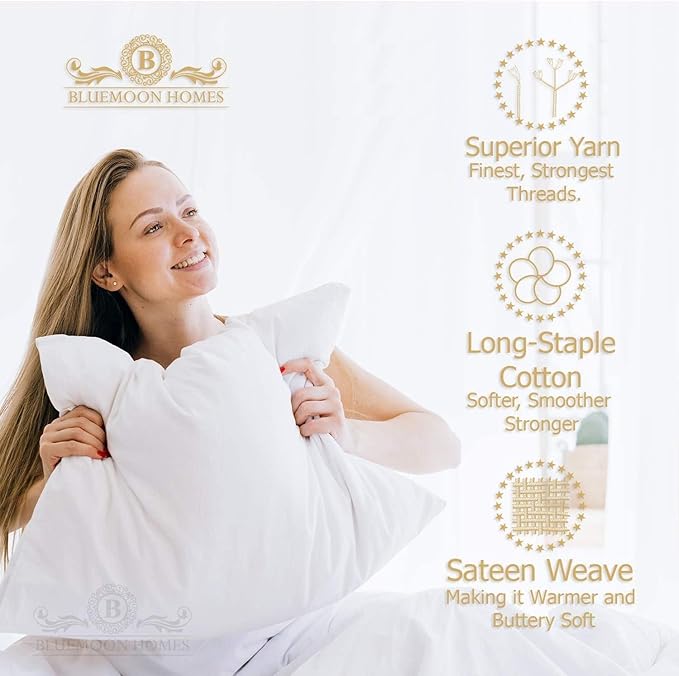 Bluemoon Homes 100% Egyptian Cotton King Pillowcase Set, Sateen Weave Combed Pure Natural Long-Staple Sleeping Pillow Cover - Burgundy, 20" x 40"