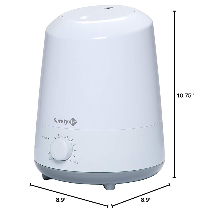 Safety 1st Stay Clean Humidifier, Ultrasonic Mist, One Gallon Easy to Fill Tank, LED Light, and Filter Free
