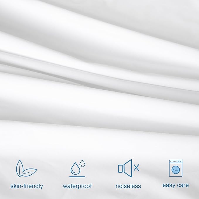 2 Pack Twin XL Mattress Protector Waterproof up - 14" Noiseless & Breathable Mattress Topper Pad Cover Twin Extra Long Fitted Sheets, Machine Washable