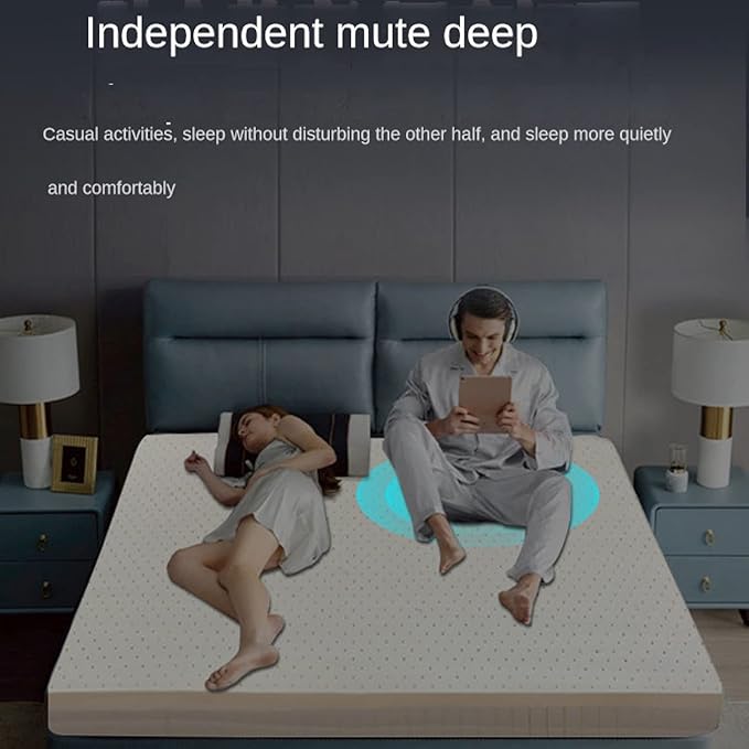 100% Natural Latex Organic Breathable and Comfortable, Durable and Not Easy to Collapse, Mattress Topper, Natural Latex Mattress,3in,200×200cm(79x79in)