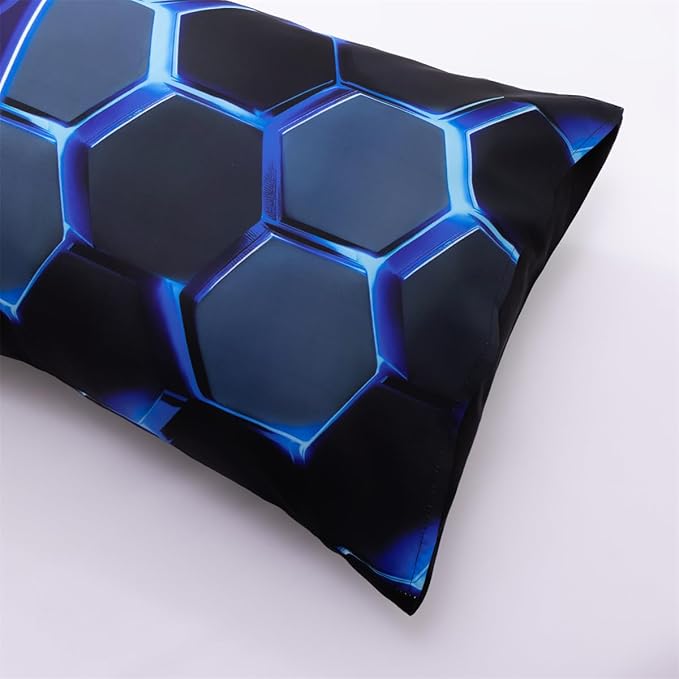 NTBED 3D Gaming Body Pillow Cover Game Console Microfiber Pillowcase with Envelope Closure for Kids Boys Adults,(20"x54",Blue)