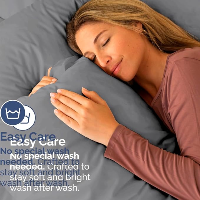 King Standard Pillow Cases Set of 4 - Soft Hotel Quality Pillowcase Covers - Comfy Bedding for Women, Men, Kids & Teens - Machine Washable Pillow Protectors - 4 Piece Set - King Standard Steel Blue