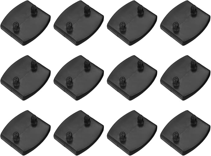 uxcell 12 Pcs 55mm x 9mm Plastic Bed Slat Center Caps, Bed Slat Cover Replacement Holders Furniture Accessories Support for Holding Securing Wooden Base, Black