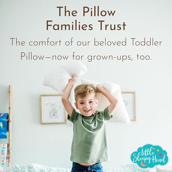 Little Sleepy Head Standard Pillow for Sleeping, Adjustable Loft Bed Pillow with Hypoallergenic Down-Like Fill, Hotel Quality Comfort, Soft or Firm Support - Standard Size Pillow 2 Pack, 20x26