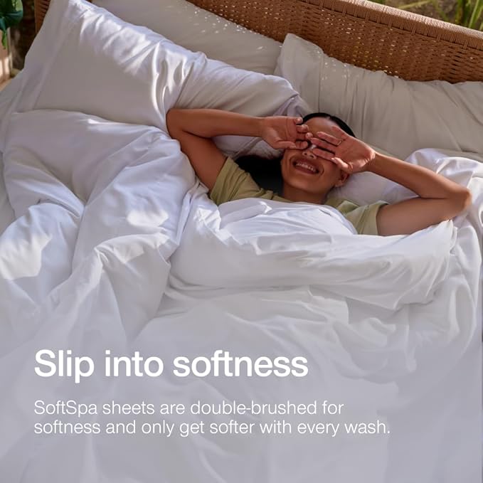 Coop Home Goods Comphy SoftSpa Pillowcase Set of 2, White Super Soft Pillow Cases King, Pillow Cases, Luxury Spa, Breathable, Hotel Quality Pillow Cases