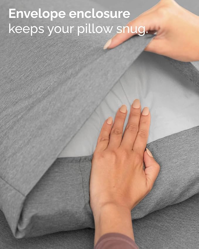 Twin 4 Piece Sheet Set - Comfy, Breathable & Cooling - Soft Hotel Luxury Bedding for Women, Men, Kids, Teens and Children - 1 Flat & 1 Fitted Sheet & 2 Pillowcases with Deep Pockets - Heathered Grey