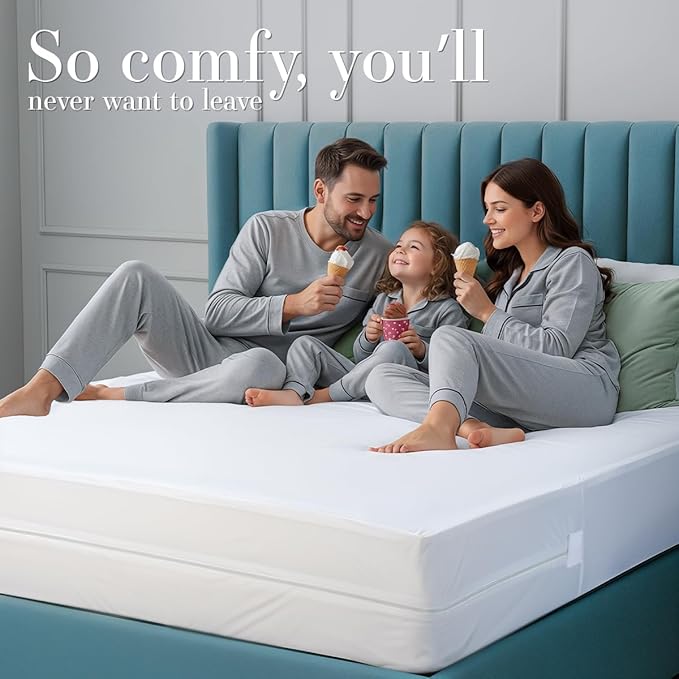 Utopia Bedding Mattress Protector Zippered Full Size (Pack of 2), 100% Waterproof Bed Bug and Dust Mite Proof Mattress Encasement, Absorbent 6 Sided Mattress Cover