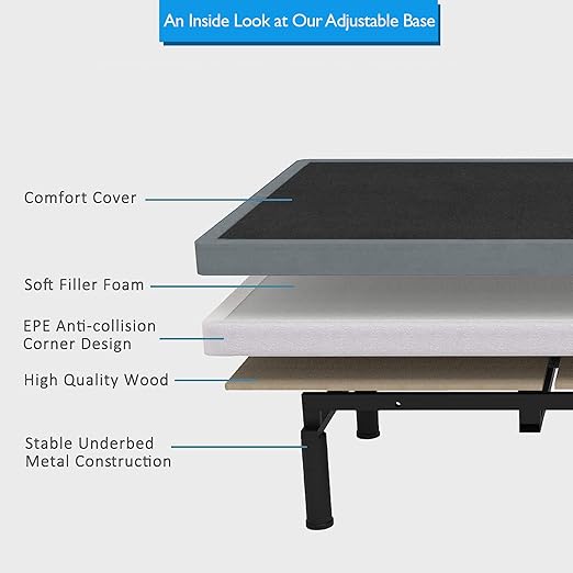 Irvine Home Collection Split King Adjustable Bed Base | Full Body Massage | USB Ports | Zero Gravity | Anti-Snore | Memory Positions | Under Bed Lighting | Wireless Remote | Syncable