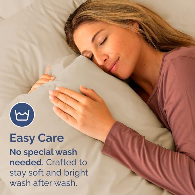 Body Pillowcases Set of 4-20x54 Long Body Pillow Case - Soft Body Pillow Cover for Sleeping & Side Sleepers - Comfy, Cozy Breathable & Fade Free - Machine Washable w/Envelope Enclosure - (Wheat)