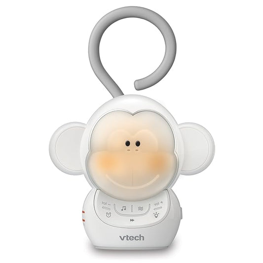 VTech Communications BC8211 Myla The Monkey Baby Sleep Soother with a White Noise Sound Machine Featuring 5 Soft Ambient Sounds, 5 Calming Melodies & Soft-Glow Night Light, 1 Count (Pack of 1)