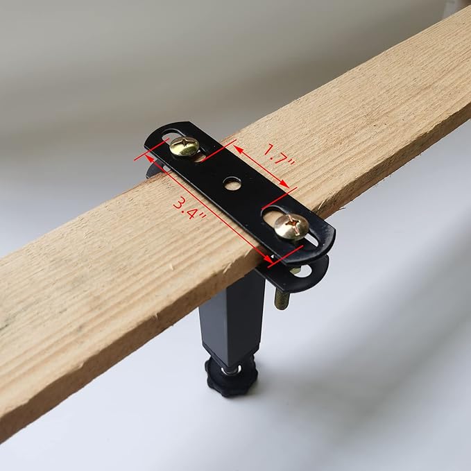 4Pcs Adjustable Height Center Support Leg for Bed Frame, Steel Bed Frame or Wooden Bed Center Slat Support Leg, Sofa Furniture Cabinet Feet (Grey, Height:7.8 to 10.6 inches)