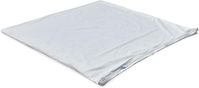 Kingnex Waterproof Down Feather Proof Body Pillow Protectors for 20x54 Pillow Zippered Plain Pillow Cover White 1 Pack Only 21x55