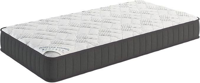 Ottomanson 9" Hybrid Twin Mattress - Firm - Made in USA - Individually Pocketed Coils & CertiPUR-US Foam - Fiberglass-Free - Bed in a Box