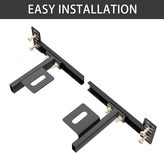 Headboard Brackets for Metal Bed Frame Adjustable Brackets for Headboard with Footboard Extension Kit Fit Twin Full Queen King 2 Pack Matte Black