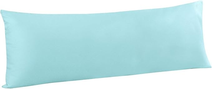 FLXXIE Body Pillow Cover - Super Soft Microfiber 20x54 Body Pillow Case - Envelope Closure, Wrinkle, Stain Resistant 20x54 Long Pillowcase, Aqua