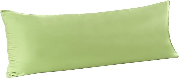 FLXXIE Body Pillow Cover - Super Soft Microfiber 20x54 Body Pillow Case - Envelope Closure, Wrinkle, Stain Resistant 20x54 Long Pillowcase, Sage Green
