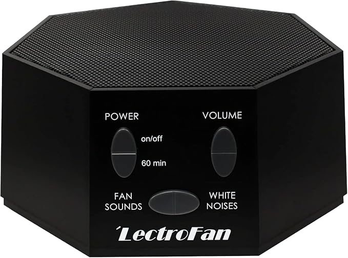 Adaptive Sound Technologies LectroFan Classic - Global Power Edition - Soothing Sound Machine for Sleep - Built-in Sleep Timer - Compact Design - Relaxation Support - Black