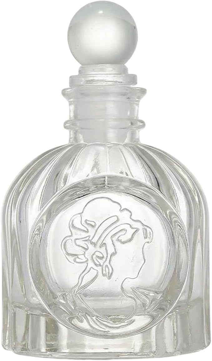 100ml/3.3oz Clear Glass Diffuser Bottle with Women Head Pattern, Multifunction Aromatherapy & Home Decor, 1PC