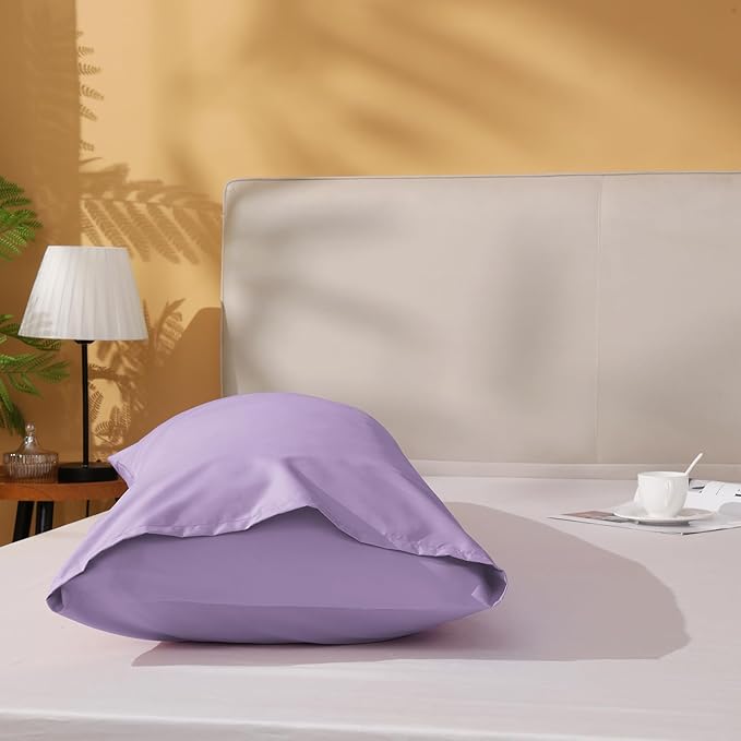 DOWNSTORIA Body Pillow Cover, Ultra Soft Microfiber Long Pillowcase, Envelope Closure Large Pillow Cases 20x54 inch (Light Purple)