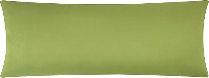 EVOLIVE Body Pillow Cover 21"x54", Ultra Soft Microfiber Pillowcase with Hidden Zipper, Breathable, Machine Washable, for Pregnancy & Side Sleepers, Cover Only (21"x54" Body Pillow Cover, Sage)