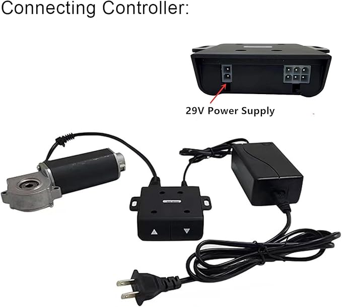 Adjustable Bed Base Power Supply Replacement Power Cord Kit, for L300 Adjustable Bed,Ergo,Extend,Sealy Ease and Serta New Generation Electric Bed,Adjustable Bed Power Adapter Kit Replacement Parts