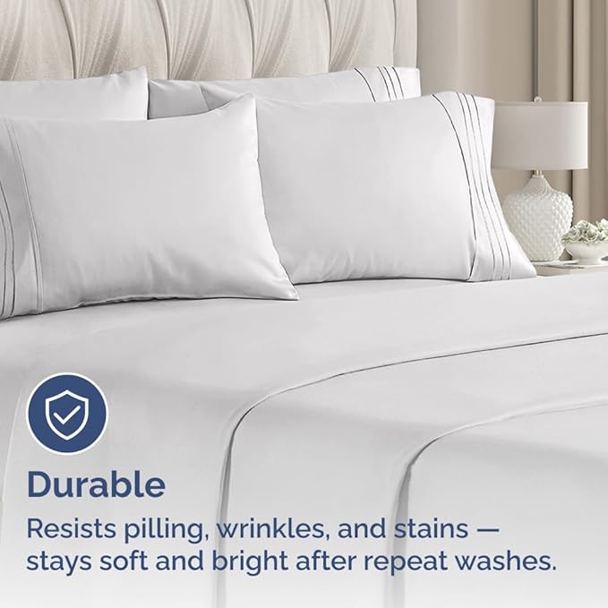 Standard Pillow Cases Set of 8 - Ultra Soft Hotel Quality Pillowcase Covers - Comfy & Wrinkle Free - Shrink, Stain and Fade Resistant - Machine Washable Pillow Protectors - 8 Piece Set - French Grey