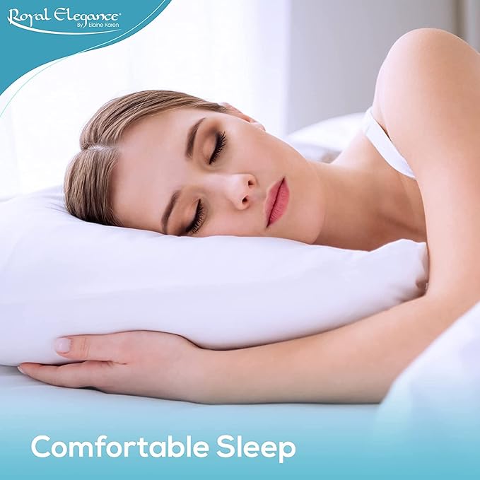 Elaine Karen 4-Pack Vinyl Pillow Protectors - Queen Size Zippered Pillow Covers - 100% Waterproof, Bedbug Proof - Washable and Reusable Pillow Encasement Covers