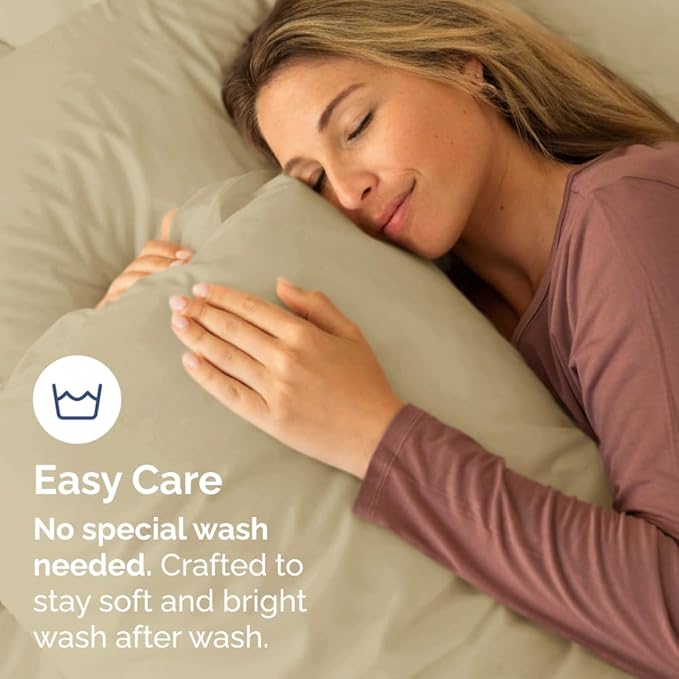 Standard Pillow Cases Set of 8 - Ultra Soft Hotel Quality Pillowcase Covers - Comfy, Cozy & Wrinkle Free - Shrink, Stain and Fade Resistant - Machine Washable Pillow Protectors - 8 Piece Set - Beige