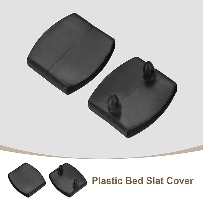 uxcell 12 Pcs 50mm x 9mm Plastic Bed Slat Center Caps, Bed Slat Cover Replacement Holders Furniture Accessories Support for Holding Securing Wooden Base, Black