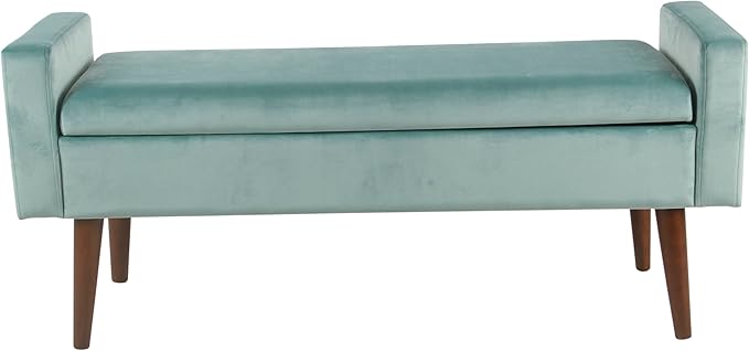 HomePop Fulton Storage Bench - Muted Mint