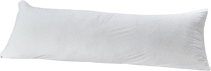 Kingnex Down Feather Proof Body Pillow Protectors 20x54 Waterproof Soft Bamboo Viscose Terry Pillow Covers 1 Pack Only 21x55