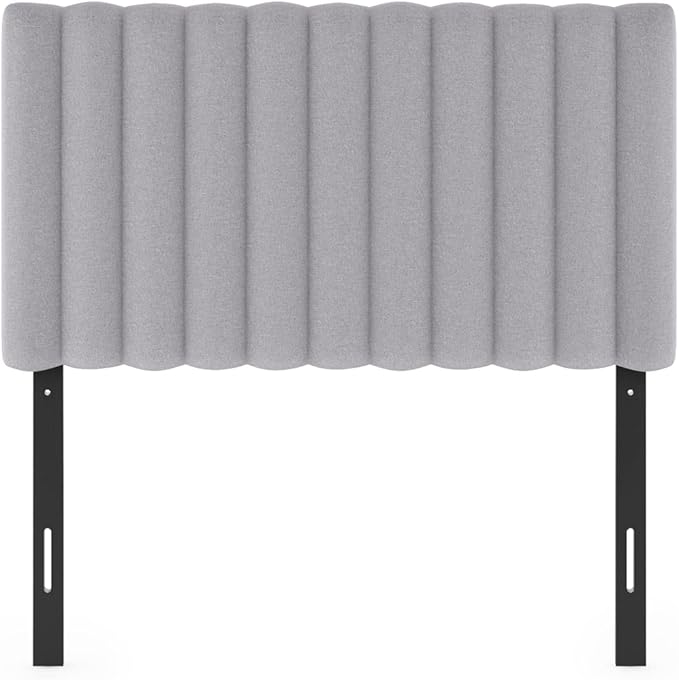 Furinno Roanne Upholstered Tufted Headboard, Twin, Glacier