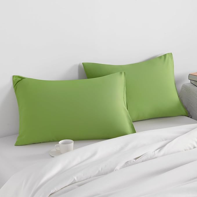 NTBAY King Pillow Cases Set of 2, 2 Pack Brushed Microfiber 20x36 Pillow Cases, Soft, Wrinkle, Fade, Stain Resistant Sage Green Pillow Cases with Envelope Closure, 20x36 Inches, Sage Green
