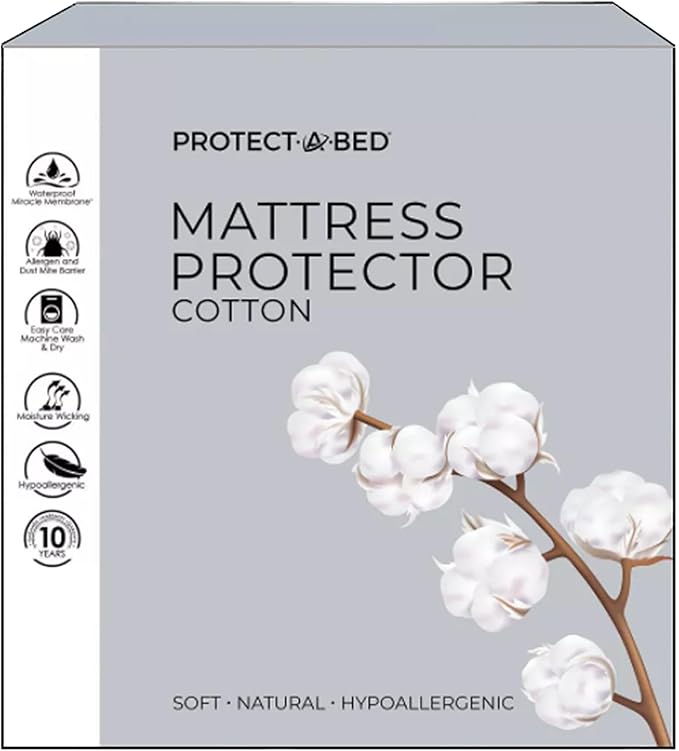 Protect-A-Bed Cotton Jersey Mattress Protector, Twin XL